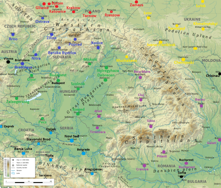 Carpathian map and scenario | CivilizationMaps.com