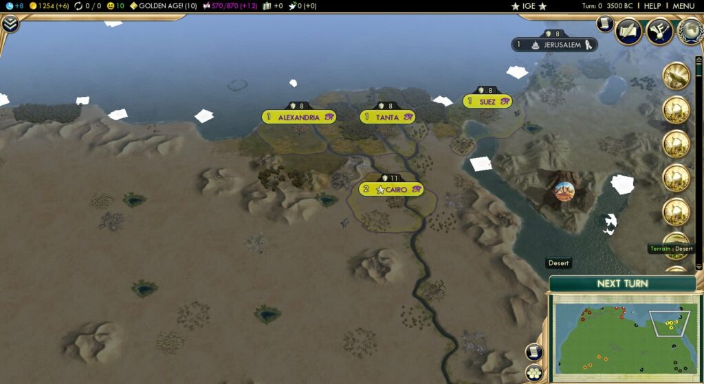 egypt map for sahara scenario civilization 5